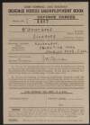 Defence Forces Unemployment Book issued by the Department of Industry and Commerce to Florence O'Donoghue,