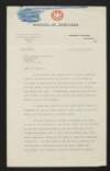 Letter from Director General of Munitions Supply, Ministry of Munitions, Whitehall, London, to John Redmond, regarding the possible appointment of T. O'Hanlon to the Board of Management of the Dublin and South of Ireland National Shell Factories,