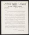 Circular letter from Joseph Devlin, United Irish League, 39 Upper O'Connell Street, Dublin, regarding a campaign for the re-instatement of evicted tenants and concerning the Land Act 1903,
