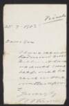 Letter from T. W. Russell, House of Commons, London, to unidentified recipient, on his meeting with John Redmond and John Dillon,