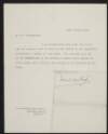 Letter from Jeremiah MacVeagh, House of Commons, London, to John Redmond, on his preference to be relieved of the duties of the Speaker's Conference,