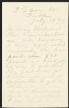 Letter from John Howard Parnell, 3 Dame Street, Dublin, to John Redmond, regarding his fight with Dublin pawnbrokers,