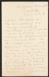 Letter from John Howard Parnell, 51 Upper Mount Street, Dublin, to John Redmond, on his wish that Aughavanagh is kept as a monument ot his brother [Charles Stewart Parnell],