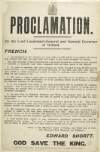 Proclamation By the Lord Lieutenant - General and General Governor of Ireland [John Denton Pinkstone] French