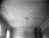[Ceiling ornate with flower pattern, light fitting in Ely House, Dublin]