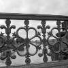[Detail of ornate ironwork on Sean Heuston (Kings) Bridge, Dublin]