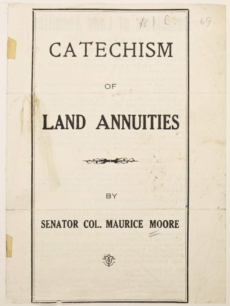 Catechism of land annuities