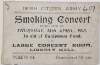 [Card advertising a smoking concert on Thurs. 15th April, 1915 in Liberty Hall].