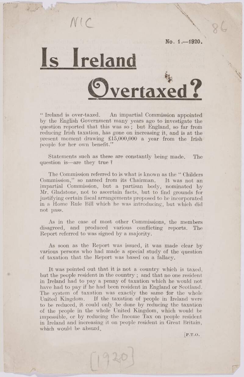 Is Ireland overtaxed?