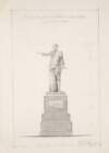 Design for the pedestal for the O'Connell statue, City Hall Scale 1/2 inch to one foot. /