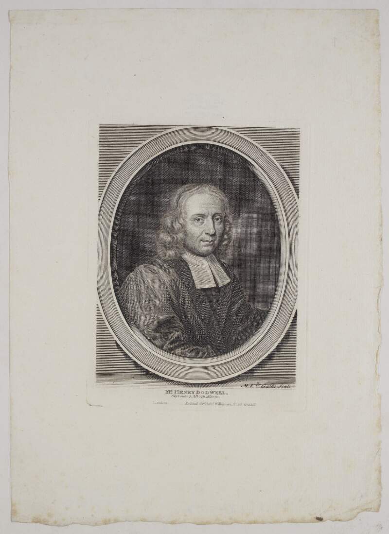 Mr. Henry Dodwell, Obyt June 7. AD. 1711 Æta 70.