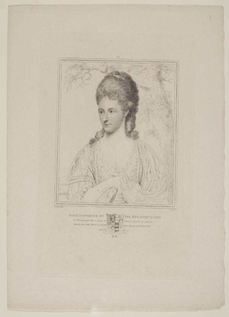 Jane, Daughter of the Hon. John Evans of Bulgaden Hall and of Grace Freke of Castlefreke, and the wife of Richard Grace of Boley M.P. OB. 1804 Æt 41.