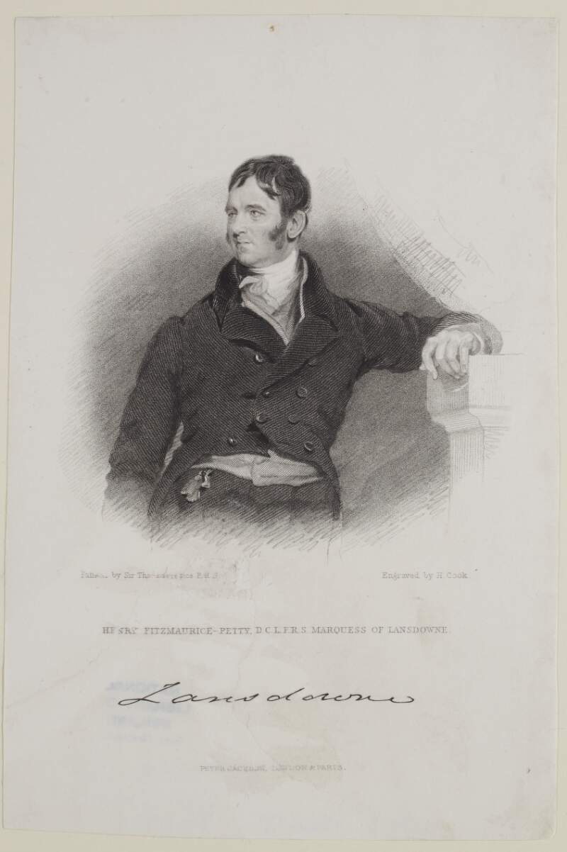 Henry Fitzmaurice-Petty, D.C.L.F.R.S., Marquess of Lansdowne.