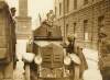 Armoured car ARR6 with Captain Patrick 'Specky' Griffin (right) and National Army members on Henry Street, Dublin. Effigy is of Rory O'Connor.