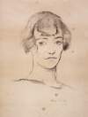 Original charcoal sketch of Mrs Joseph Plunkett [Grace Gifford] by Sidney Davies