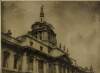 [View of the Custom House, Dublin after the fire, statue of Hope [sic] still standing]