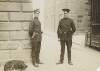 [Two RIC officers on duty at entrance to Dublin Castle]