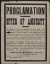 Proclamation: offer of amnesty.