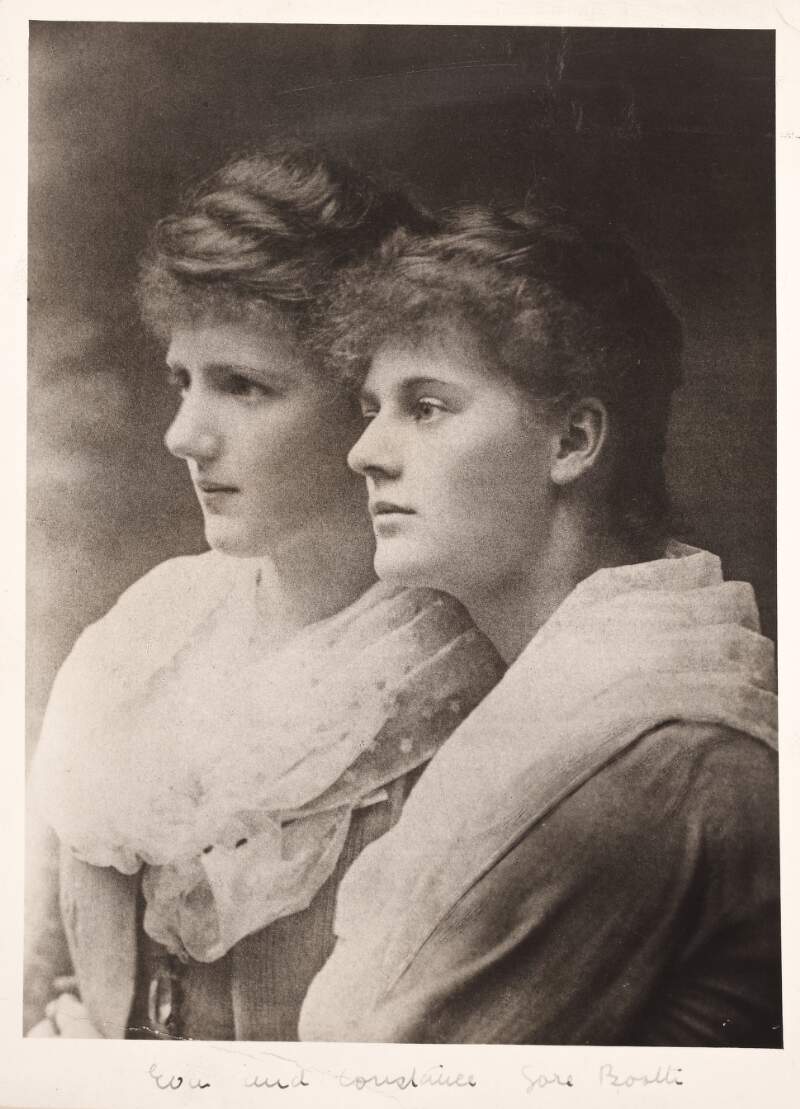[Portrait of Eva and Constance Gore-Booth, head and shoulders, facing sideways]
