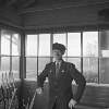 Signalsman Peter Hughe in signal cabin, Leixlip, Co. Kildare.