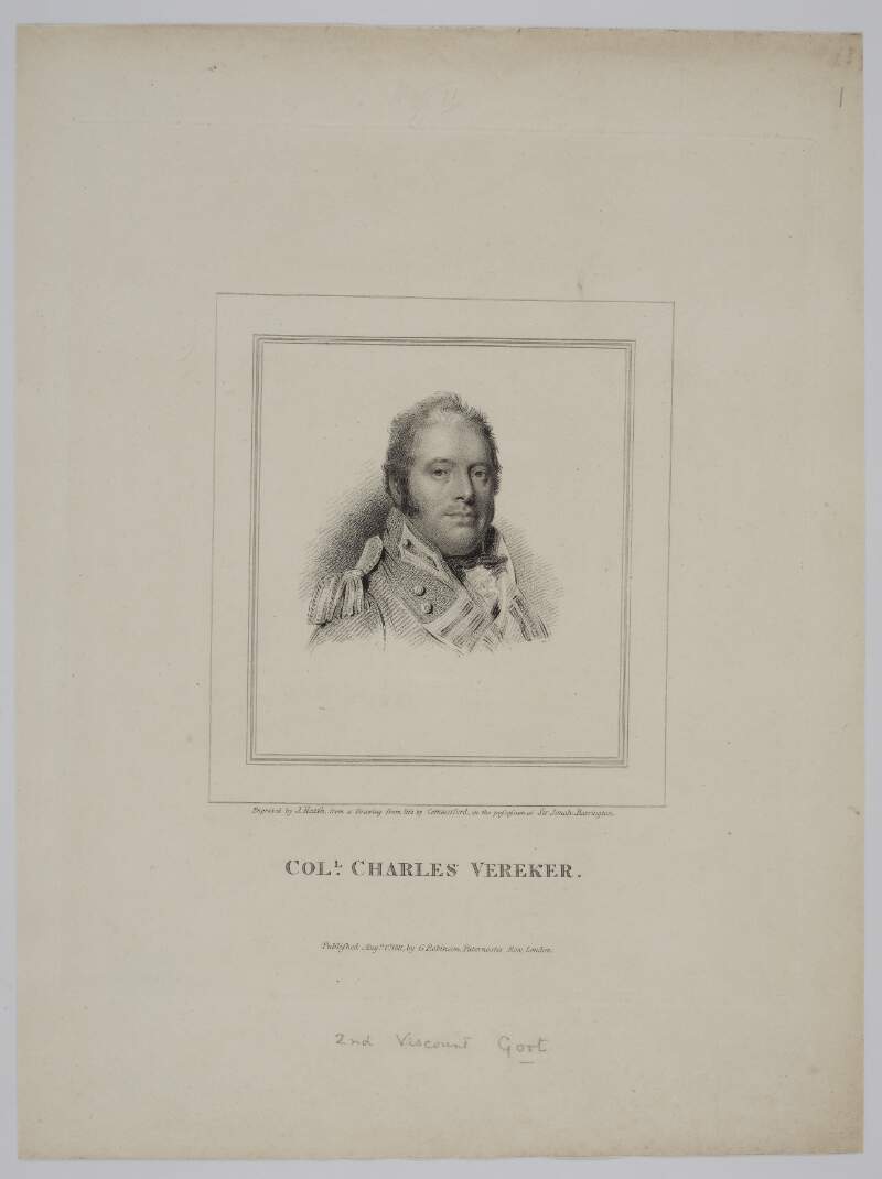 Colonel Charles Vereker, 2nd Viscount of Gort