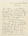 Letter : from James Joyce, 7 rue Edmond Valentin, Paris 7 to Padraic Colum and Mrs Colum,
