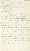 Letter : from James Joyce, Via Vincenzo Scussa 8, Trieste, Austria to Geoffrey M. Palmer,