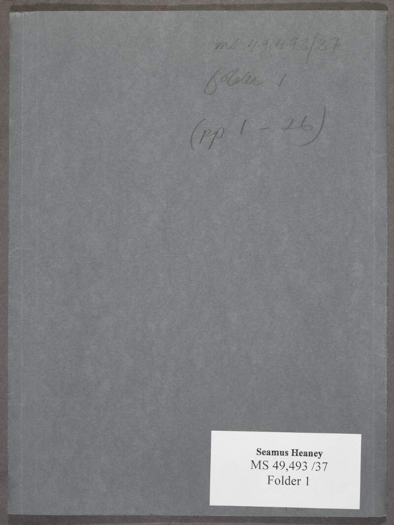I.vi.6. Manuscript and typescript drafts of poems, some of which were collected in 'North',