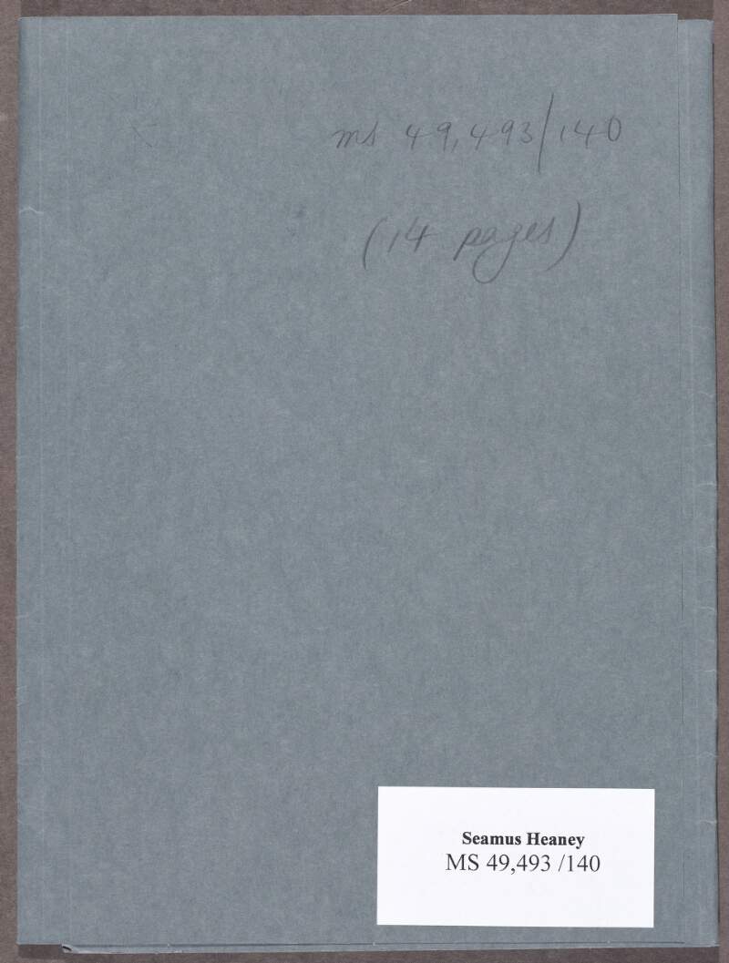 I.xviii.6. Documentation relating to the proofing and publication of Heaney's poems in various journals,