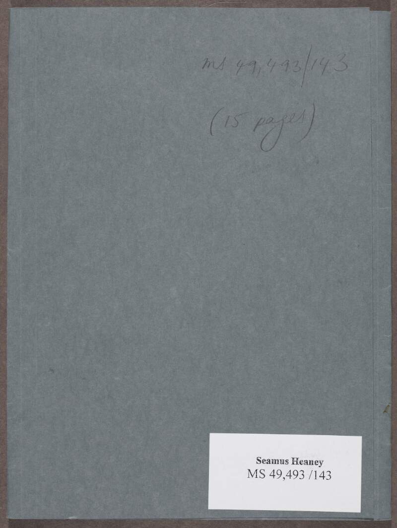 II.i.3. Annotated typescript drafts of an address entitled 'Robert Lowell 1917-1977',