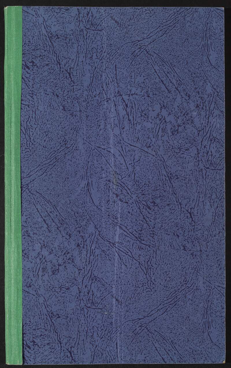 II.iv.15. Notebook, containing manuscript drafts of the lecture 'Orpheus in Ireland: On Brian Merriman's 'Midnight Court'',