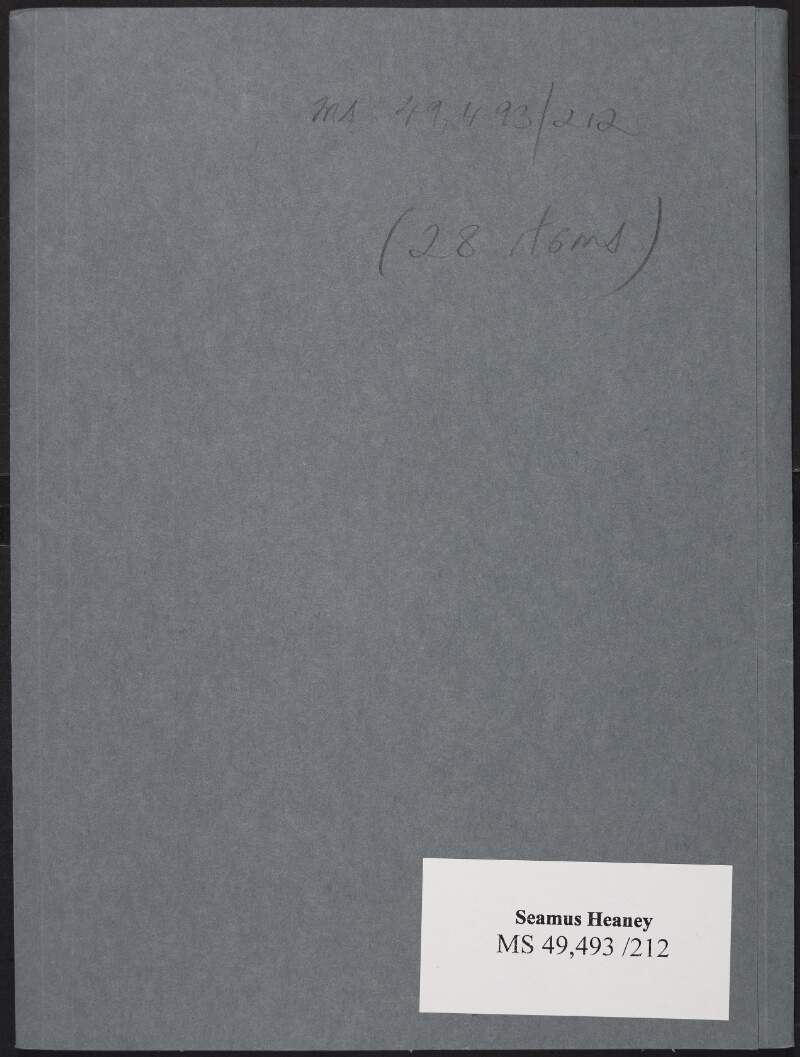 III.iii.3. Printer's proof of 'Laments', as published by the Gallery Press,
