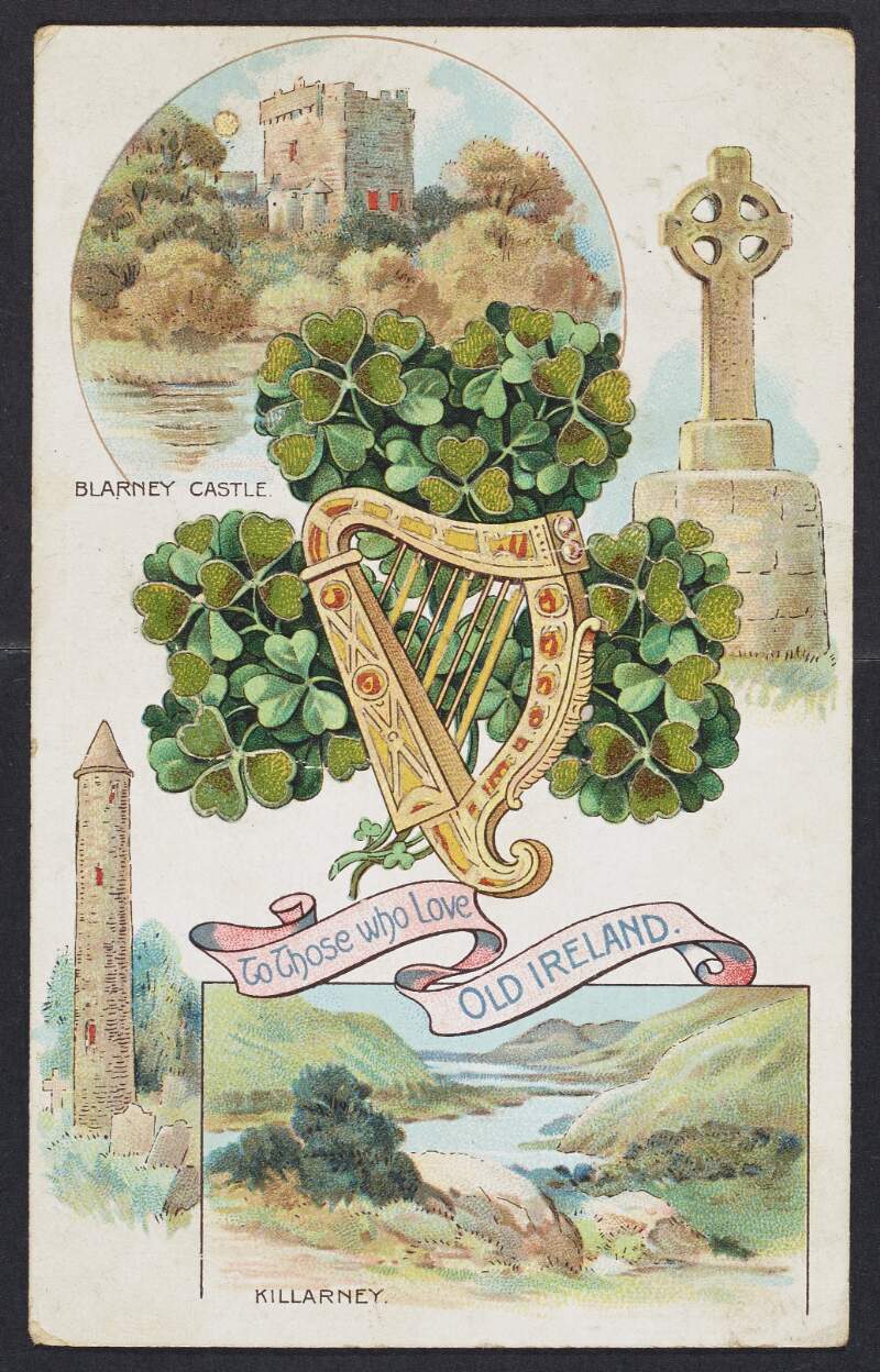 Postcard from Desmond Black, a pupil of St. Enda's Scool to Padraic Pearse, headmaster of St. Enda's School, sending Easter wishes,