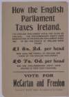How the English Parliament taxes Ireland.