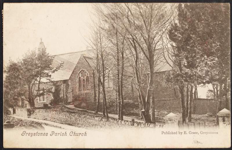 [Postcard] Greystones parish church.