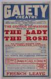 Last week of George Edwardes company and production in the new musical play The Lady of the Rose /