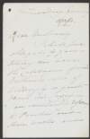 Letter from William Brocas to George Francis Mulvany regarding catalogue of sale,