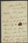 Letter from Charles K. Bushe to Lord Plunket sending a list of the Circuits chosen by the judges,