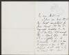 Letter from George Cadogan, 5th Earl Cadogan, to Henry Matthews, 1st Viscount Llandaff, regarding political matters,