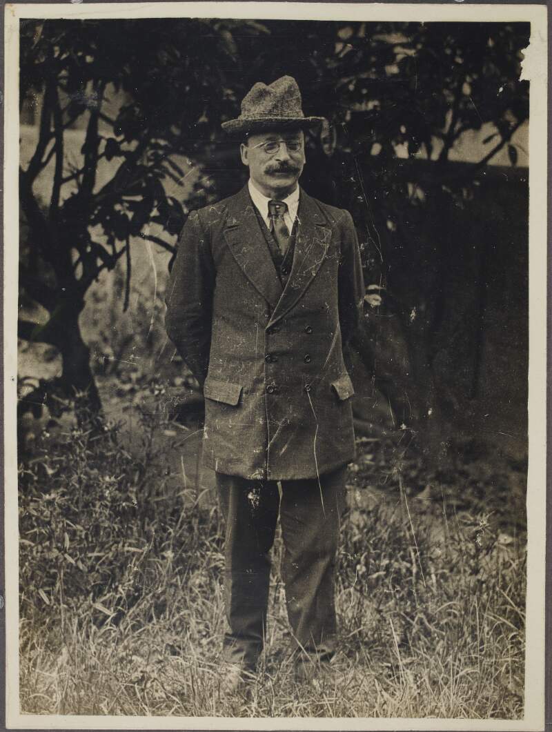 [Arthur Griffith in the garden at his home in St. Laurence's Road, Clontarf, Dublin],