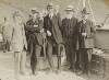 Irish peace delegates going to London in 1921. Arthur Griffith; Roberton Barton; De Valera; Count Plunkett and O'Neill Lord Mayor of Dublin