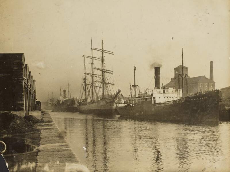 View of the quays at Cork as soon as order was restored and ships could come up the river in safety