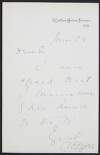 Letter from George Nathaniel Curzon,1st Marquess Curzon of Kedleston to [D. Sailor?] explaining that he cannot attend an event on the 12th,