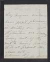 Note from Lady Morgan Sydney, to unknown recipient, declining an invitation to an evening party,