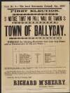 Form No. 3. -- 'The Local Government (Ireland) Act, 1898. First election. Notice that no poll will be taken, town of Ballybay /