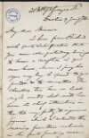 Letter from Samuel Ferguson to [Minnie Bankett?], regarding her new home, a case and his office,