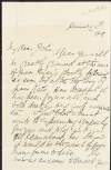 Letter from Mary F. Lombard to John Devoy telling him of news of a death,