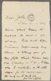 Letter from Byron P. Stephenson to John Devoy returning an autograph of Charles Stewart Parnell,