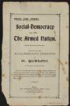 Social-Democracy and the armed nation : Written for the Social-Democratic Federation.