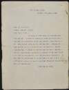 Copy letter [from William O'Brien] to Captain J.R. White regarding his ineligibility to stand as an election candidate for the Labour movement,